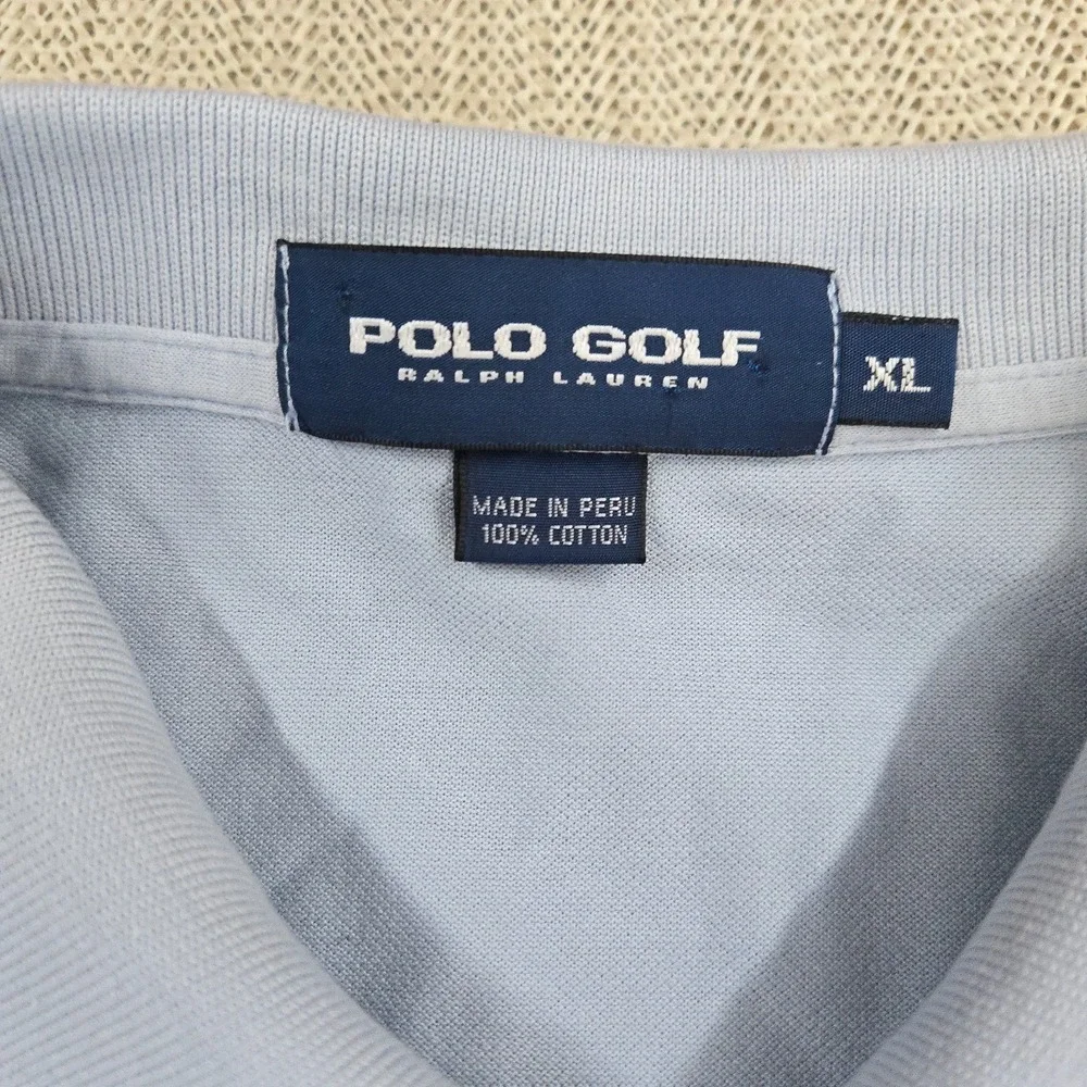 Polo Ralph Lauren Golf Shirt Mens XL Blue Pebble Beach Links Vintage Y2K
